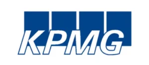 KPMG logo — blue blocks with the white KPMG wordmark
