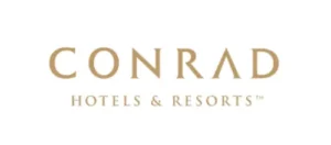 Conrad Hotels & Resorts logo in gold lettering