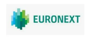 Euronext logo with multicolored geometric bars and the word EURONEXT